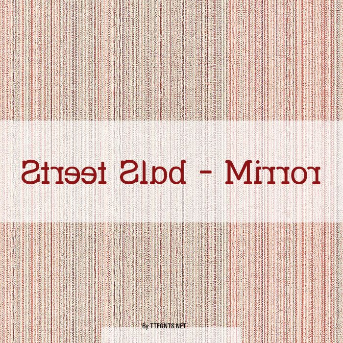 Street Slab - Mirror example